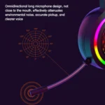 FOREV G99 USB RGBHead-Mounted Wired Headset With Microphone, Style: - Image 4