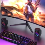 FOREV FV-209 One Pair Digital Mini Speakers Multimedia Colorful Lights Subwoofer Small Speaker - Image 8