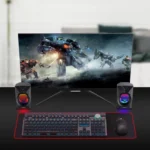 FOREV FV-209 One Pair Digital Mini Speakers Multimedia Colorful Lights Subwoofer Small Speaker - Image 9