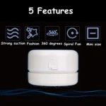 Deli 18880 Desktop Eraser Vacuum Cleaner Small Keyboard Cleaner - Image 6