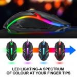 T-WOLF TF-800 4 in 1 Gaming Luminous Keyboard Mouse Headset Set - Image 4