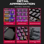 T-WOLF Mobile Gaming One-Handed Keyboard，Specification： - Image 6