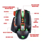 T-WOLF V9 8 Keys 3200 DPI Gaming Macro Definition Mechanical Wired Mouse - Image 3
