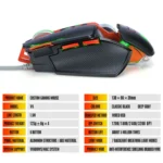 T-WOLF V9 8 Keys 3200 DPI Gaming Macro Definition Mechanical Wired Mouse - Image 7