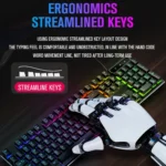 LD-126 4 in 1 Luminous Keyboard + Mouse + Earphone + Mouse Pad Set - Image 3