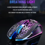 LD-126 4 in 1 Luminous Keyboard + Mouse + Earphone + Mouse Pad Set - Image 5