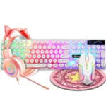 Shipadoo LD-122 4 in 1 Girly Glowing Keyboard + Mouse + Earphone + Mouse Pad Set - Image 7