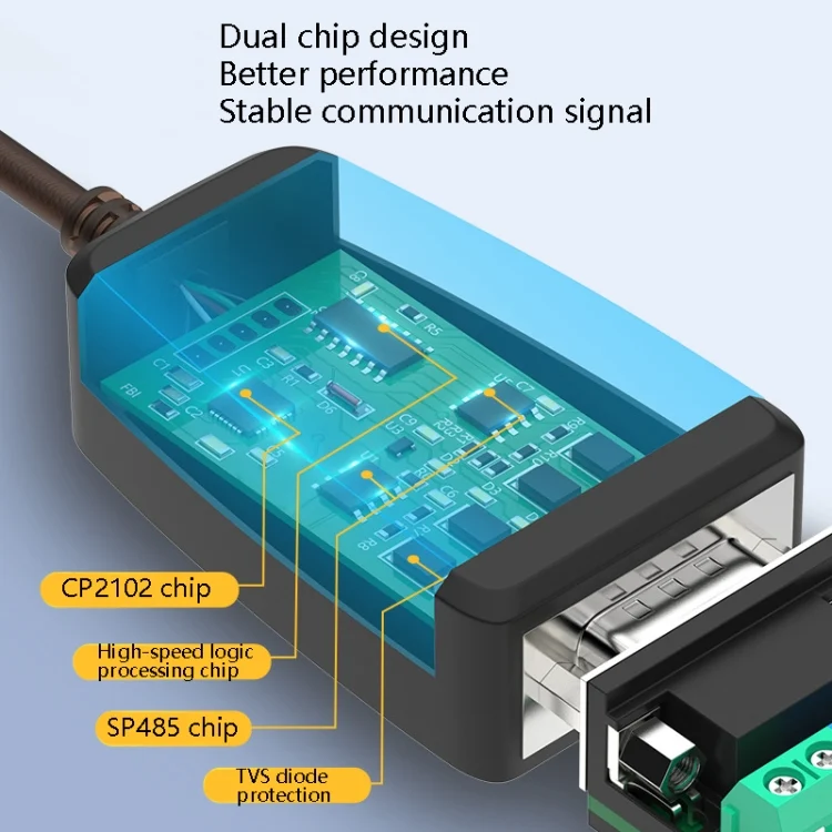 TBD0601719201_B4.webp DTECH DT-5019 USB to RS485 / RS422 Conversion Cable, FT232 Chip, Length: - Image 5