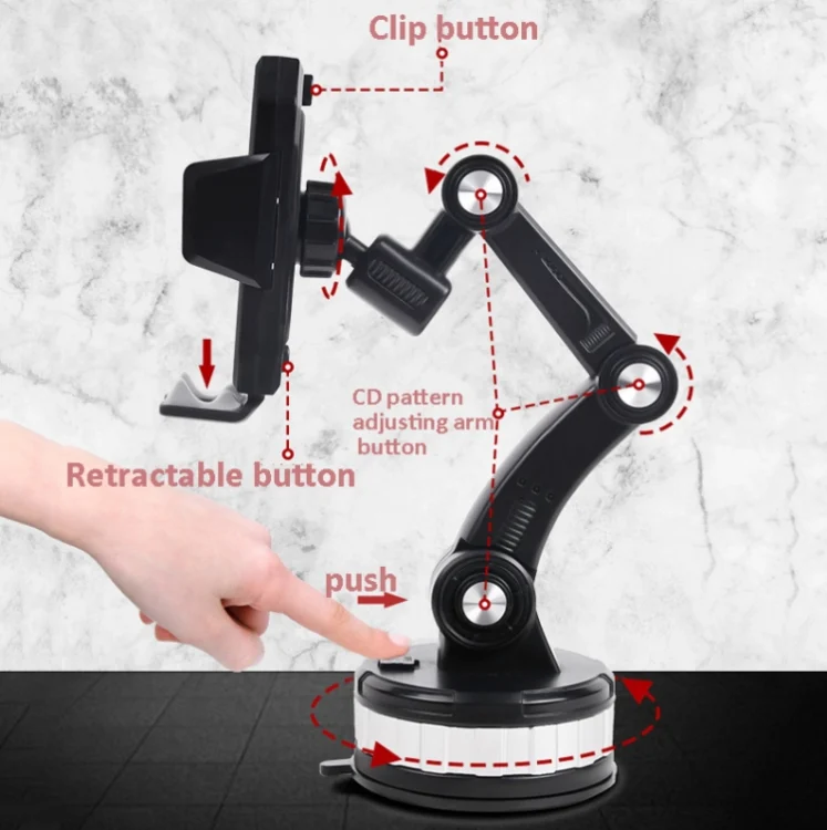 TBD0601758001_B5.webp X-0566 Big Suction Cup Car Phone Holder Center Console Phone Holder - Image 6