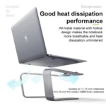BONERUY P49 Aluminium Alloy Heat-Dissipating Notebook Holder Storage Heightened Holder - Image 3