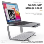 BONERUY P49 Aluminium Alloy Heat-Dissipating Notebook Holder Storage Heightened Holder - Image 4