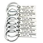 10 PCS C1010 Drive Safe Stainless Steel Tag Keychain - Image 2