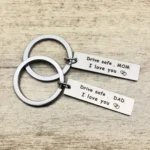 10 PCS C1010 Drive Safe Stainless Steel Tag Keychain - Image 4