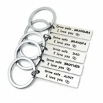 10 PCS C1010 Drive Safe Stainless Steel Tag Keychain - Image 5