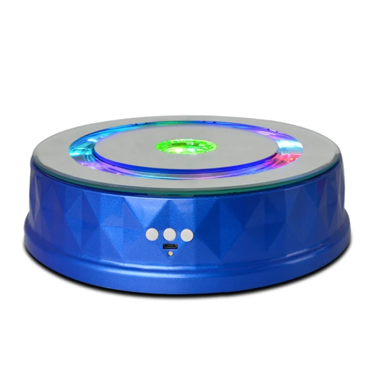 LED Light Electric Rotating Turntable Display Stand Video Shooting Props Turntable