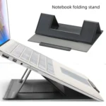 Laptop Leather Folding Stand Tablet Phone Holder - Image 4