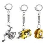 Metal Fishing Wheel Decoration Pendant Mini Wheel Fish Key Chain - Image 2