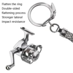 Metal Fishing Wheel Decoration Pendant Mini Wheel Fish Key Chain - Image 3