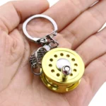 Metal Fishing Wheel Decoration Pendant Mini Wheel Fish Key Chain - Image 4