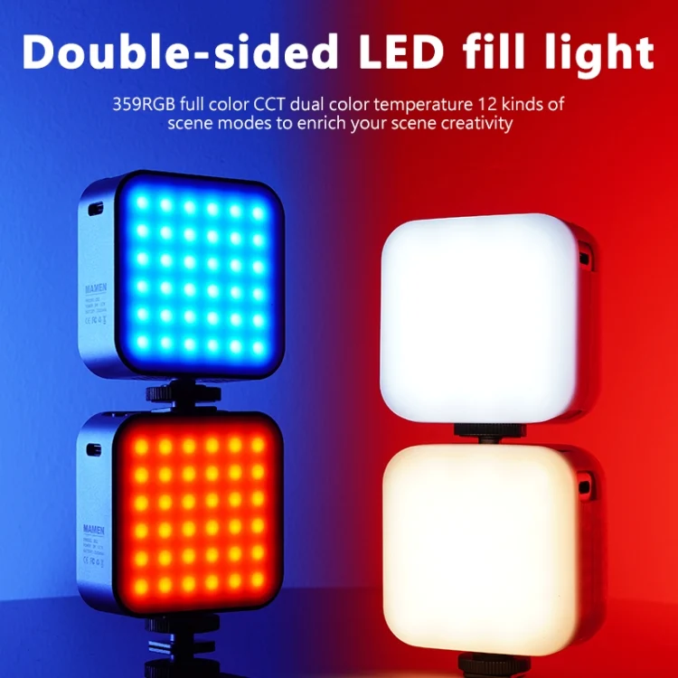 TBD06019089_4.webp Mamen D01 66 LEDs 2500-9000K Double-Sided RGB LED Fill Lights - Image 5