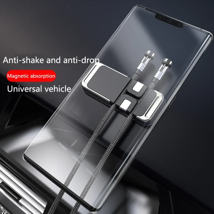 TBD0601913401_B2.webp S15 Magnetic Aluminum Alloy Bracket Data Cable Storage Sticker Car Phone Holder - Image 3