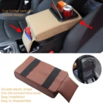 Car Armrest Box Increased Support With Rear Seat Water Cup Holder - Image 5