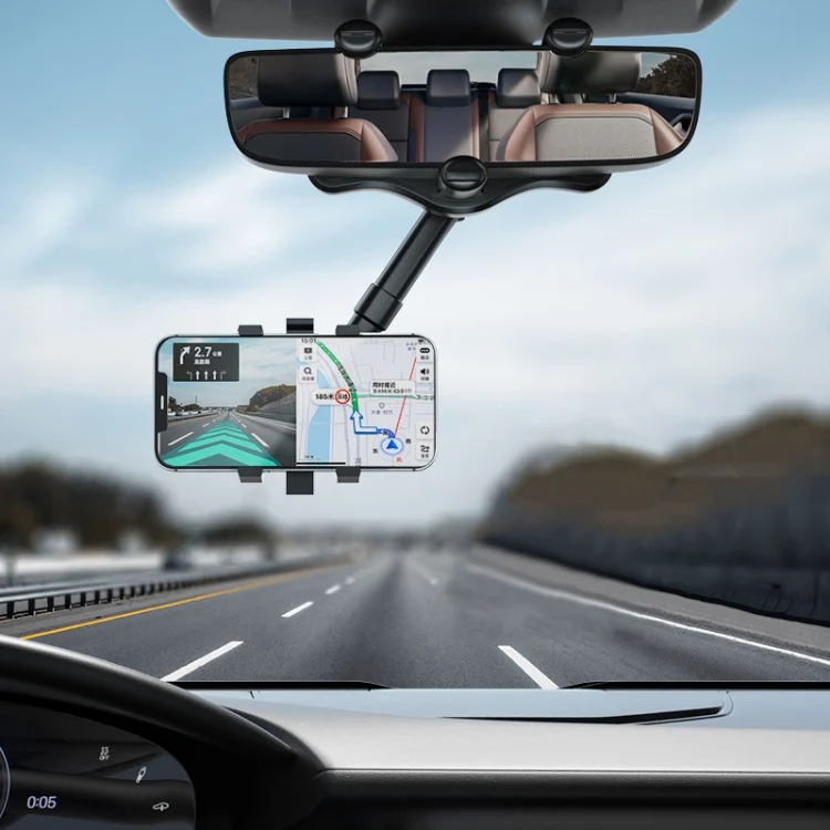 TBD0601946801_B1.webp ZJ099 360 Degree Rotating Car Rearview Mirror Phone Holder - Image 2