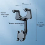 ZJ099 360 Degree Rotating Car Rearview Mirror Phone Holder - Image 3