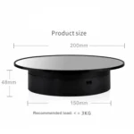 20cmTwo-Way Turntable Display Stand Video Shooting Props Turntable - Image 3