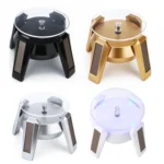 High-Footed UFO Solar 9cm 360 Rotating Display Stand Props Turntable - Image 2