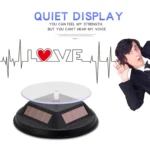 12cm Solar Rotating Display Stand Props Turntable - Image 5