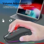 Fmouse M303 2400DPI Bluetooth&2.4G Dual Modes Rechargeable RGB Mouse - Image 4