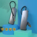 QGeeM QG-UH05-4 5 In 1 TYPE-C Extension HUB Adapter Compatible with SD/TF Reader - Image 2