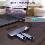 QGeeM QG-UH05-4 5 In 1 TYPE-C Extension HUB Adapter Compatible with SD/TF Reader - Image 6