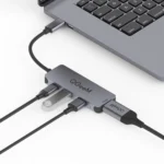 QGeeM UH04-1 4 In 1 USB 3.0 Multifunction Type-C Extension HUB Adapter - Image 2