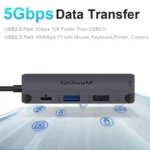 QGeeM UH04-1 4 In 1 USB 3.0 Multifunction Type-C Extension HUB Adapter - Image 5