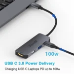 QGeeM UH04-1 4 In 1 USB 3.0 Multifunction Type-C Extension HUB Adapter - Image 6
