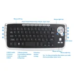 MY-10 2.4G 78 Keys 1200 DPI Mini Wireless Trackball Keyboard Wireless Keyboard And Mouse Set - Image 5