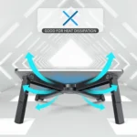 X1 Plastic Silicone Non-Slip Foldable Laptop Stand - Image 5
