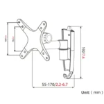Gibbon Mounts L03 Computer Monitor Wall Mount Bracket Aluminum Alloy Quick Release TV Bracket - Image 3