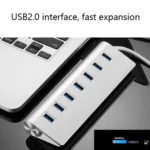 THL059 USB2.0 7 In 1 Aluminum Alloy HUB - Image 3