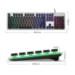LANGTU L1 104 Keys USB Home Office Film Luminous Wired Keyboard, Cable Length:1.6m - Image 3