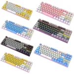 XUNFOX K80 87 Keys Wired Gaming Mechanical Illuminated Keyboard, Cable Length:1.5m - Image 2