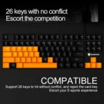 XUNFOX K80 87 Keys Wired Gaming Mechanical Illuminated Keyboard, Cable Length:1.5m - Image 4