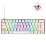 ZIYOU LANG T60 62-Key RGB Luminous Mechanical Wired Keyboard, Cable Length:1.5m