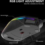 LEAVEN S50 6Keys Macro Definition Programmable RGB Lighted Gaming Wired Mouse, Cable Length: 1.5m - Image 4
