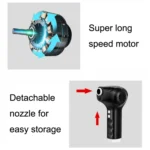 WD-1819 High Power USB Portable Computer Keyboard Duster, Battery Capacity: - Image 4