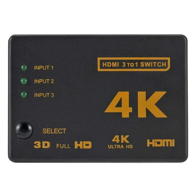 TBD0602208801_2.webp 4K 3 into 1 out HDMI Switcher With Remote Control - Image 3