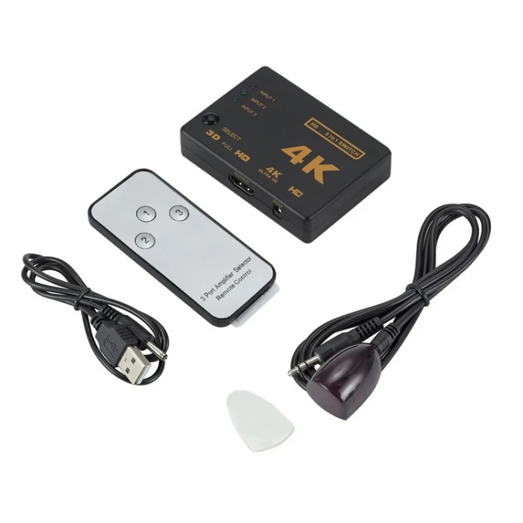 TBD0602208801_3.webp 4K 3 into 1 out HDMI Switcher With Remote Control - Image 4
