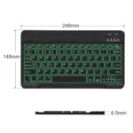 78 Keys 10 Inch RGB Colorful Backlit Bluetooth Keyboard For Mobile Phone / Tablet - Image 3